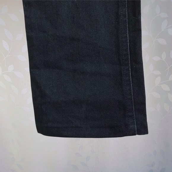 Vintage 90s High Rise Denim Mom Jeans 100% Cotton Washed Black Ozark 26 - Picture 13 of 15